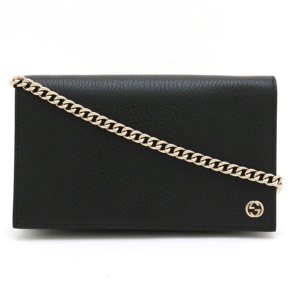 Gucci Interlocking G Chain Wallet Long Wallet Lea… - image 1